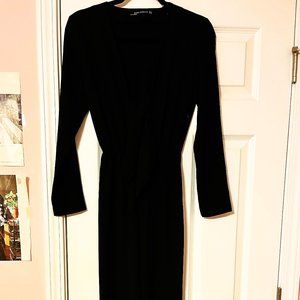 Zara Black Plunging Neckline Jumpsuit